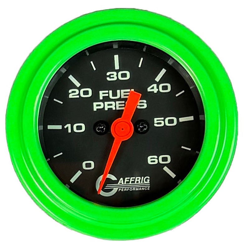 GAFFRIG PART #5050 2 INCH ELECTRIC FUEL PRESSURE MARINE BOAT GAUGE 0-60 PSI - BLACK