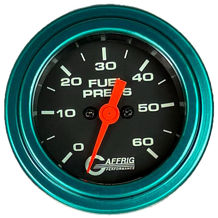 GAFFRIG PART #5050 2 INCH ELECTRIC FUEL PRESSURE MARINE BOAT GAUGE 0-60 PSI - BLACK