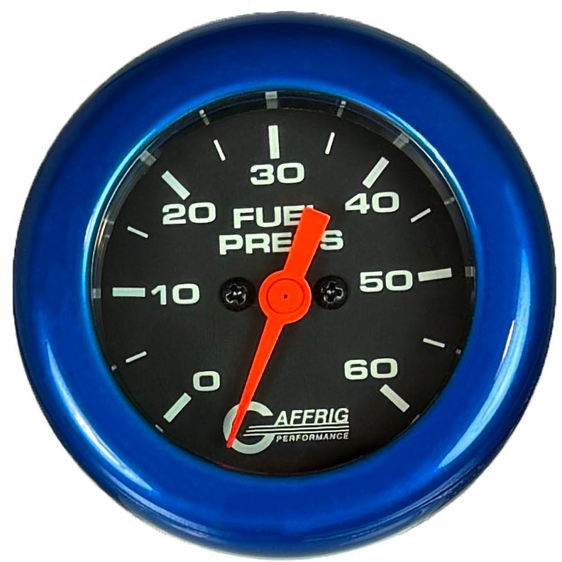 GAFFRIG PART #5050 2 INCH ELECTRIC FUEL PRESSURE MARINE BOAT GAUGE 0-60 PSI - BLACK