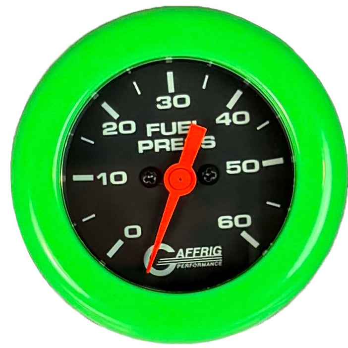 GAFFRIG PART #5050 2 INCH ELECTRIC FUEL PRESSURE MARINE BOAT GAUGE 0-60 PSI - BLACK