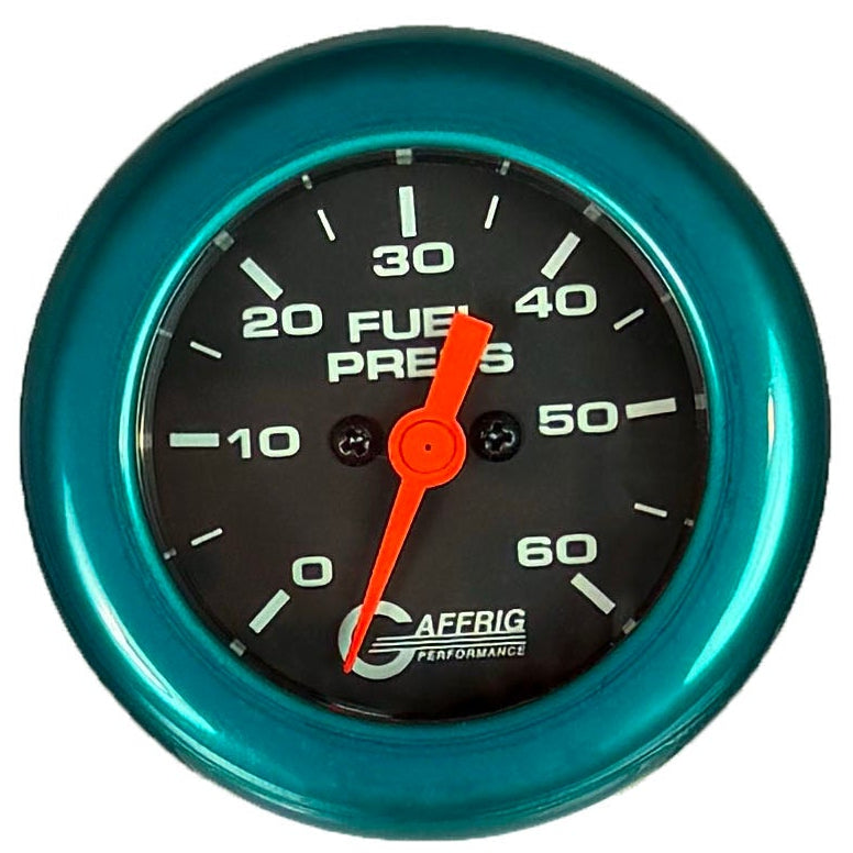 GAFFRIG PART #5050 2 INCH ELECTRIC FUEL PRESSURE MARINE BOAT GAUGE 0-60 PSI - BLACK