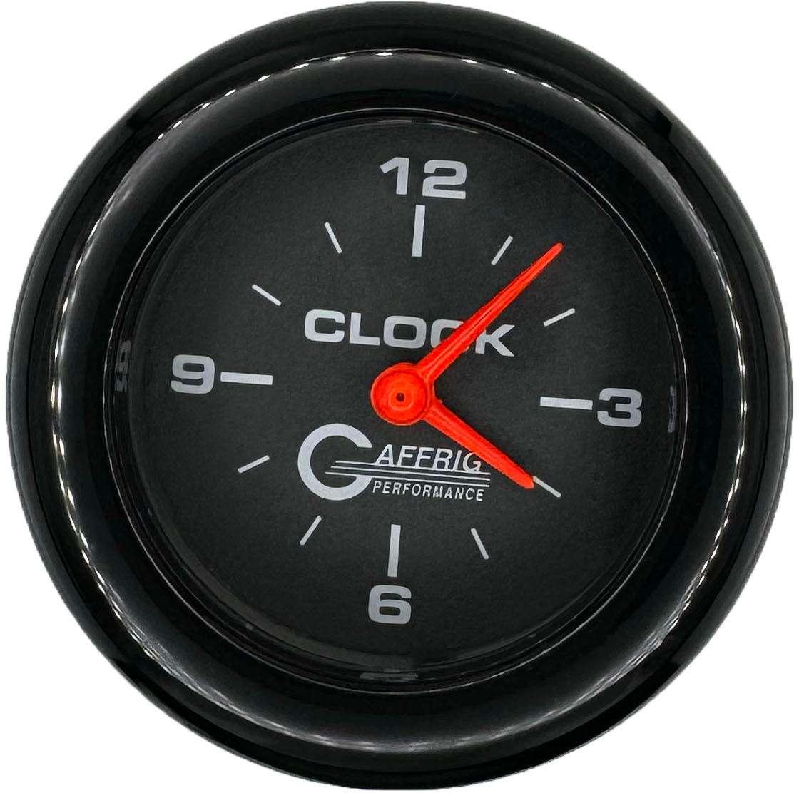 GAFFRIG PART #5054 2 INCH ELECTRIC CLOCK GAUGE BLACK BLACK / FAT RIM