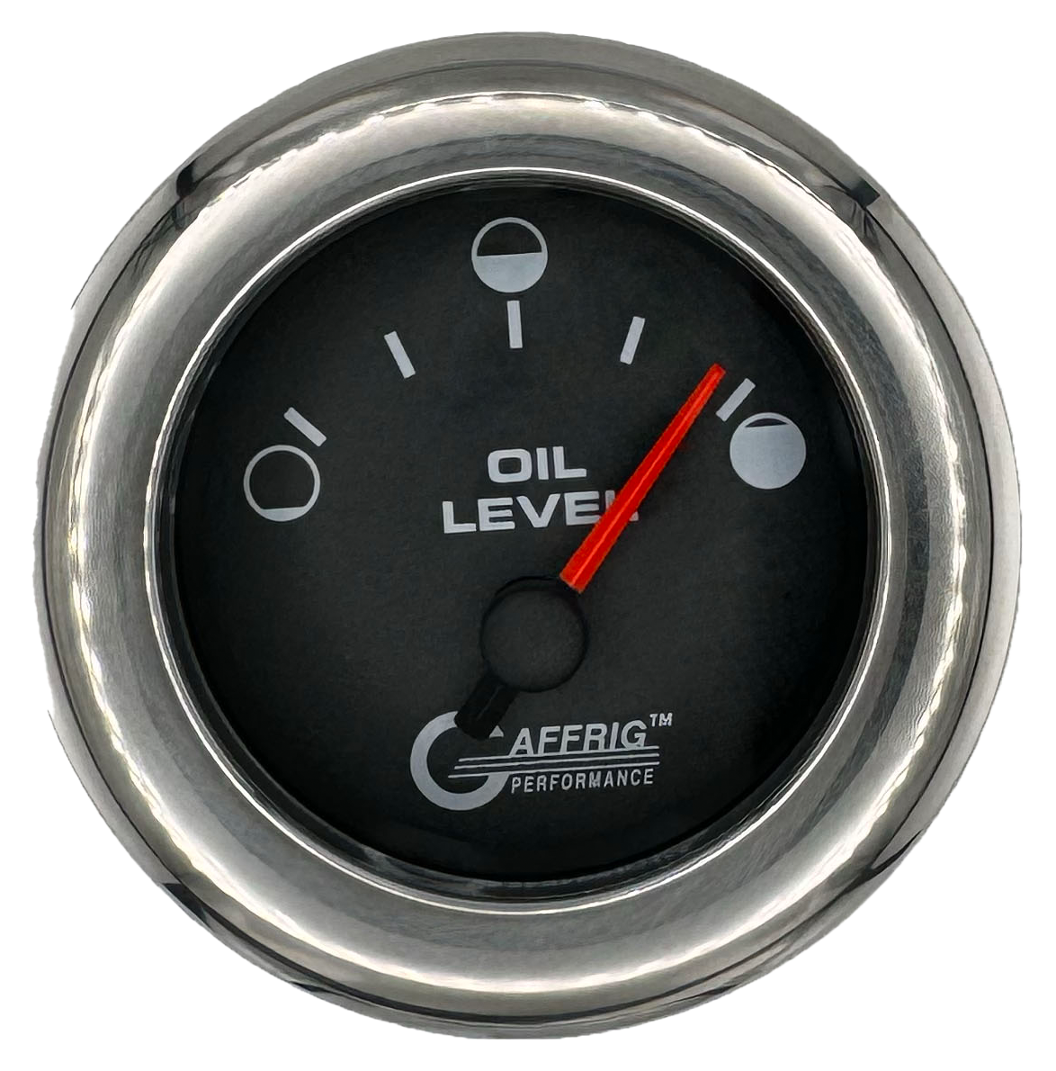 #5056 2 INCH ELECTRIC OIL LEVEL BLACK Chrome / Step