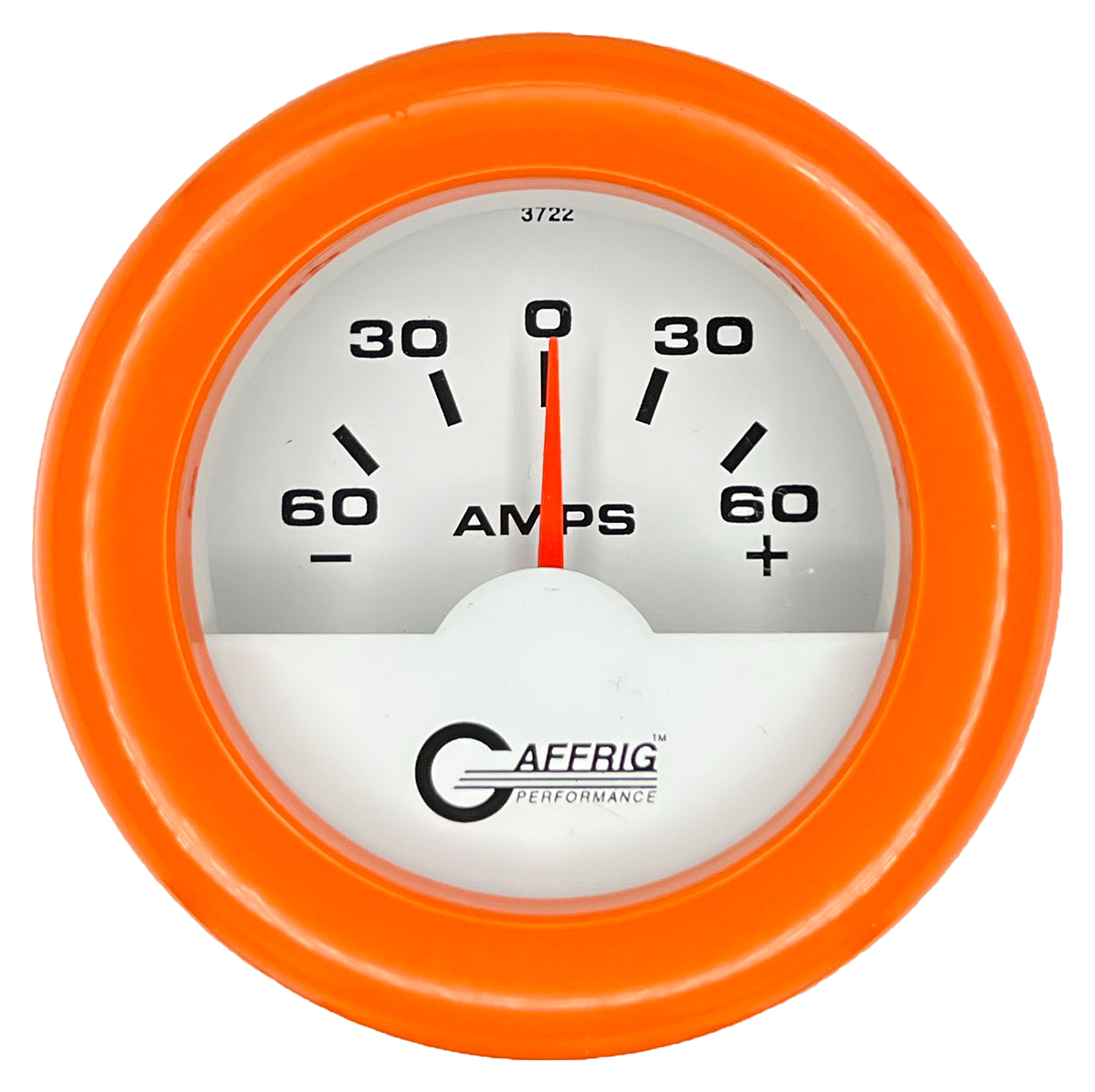 #5500 2 INCH ELECTRIC AMMETER -60/+60 AMP White Orange / Step