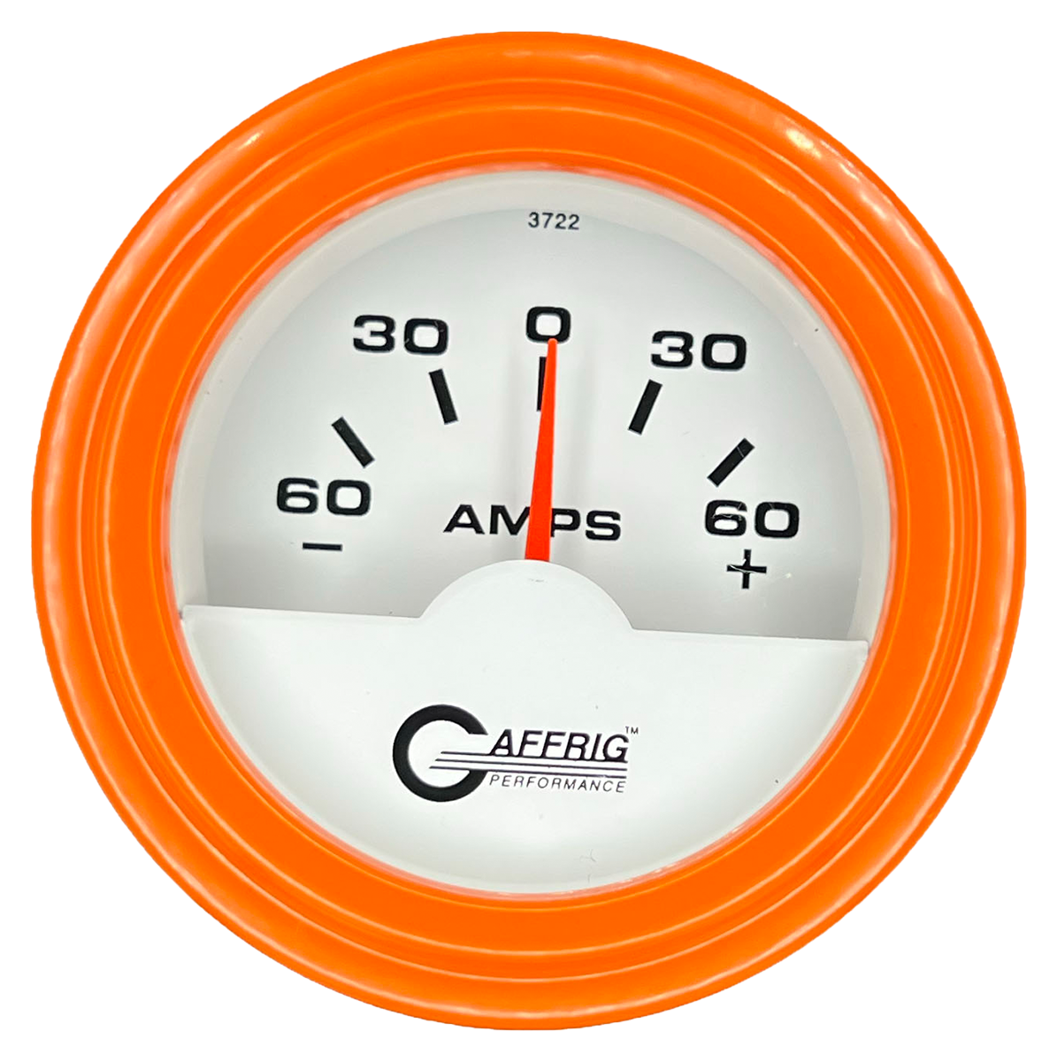 #5500 2 INCH ELECTRIC AMMETER -60/+60 AMP White Orange / Step