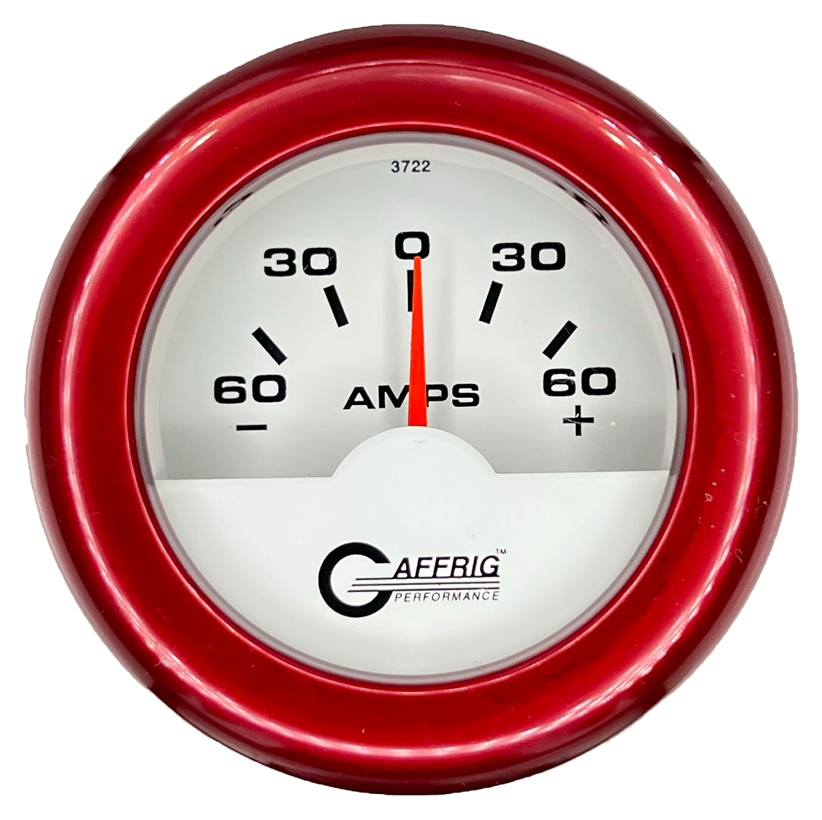 #5500 2 INCH ELECTRIC AMMETER -60/+60 AMP White Red / Step