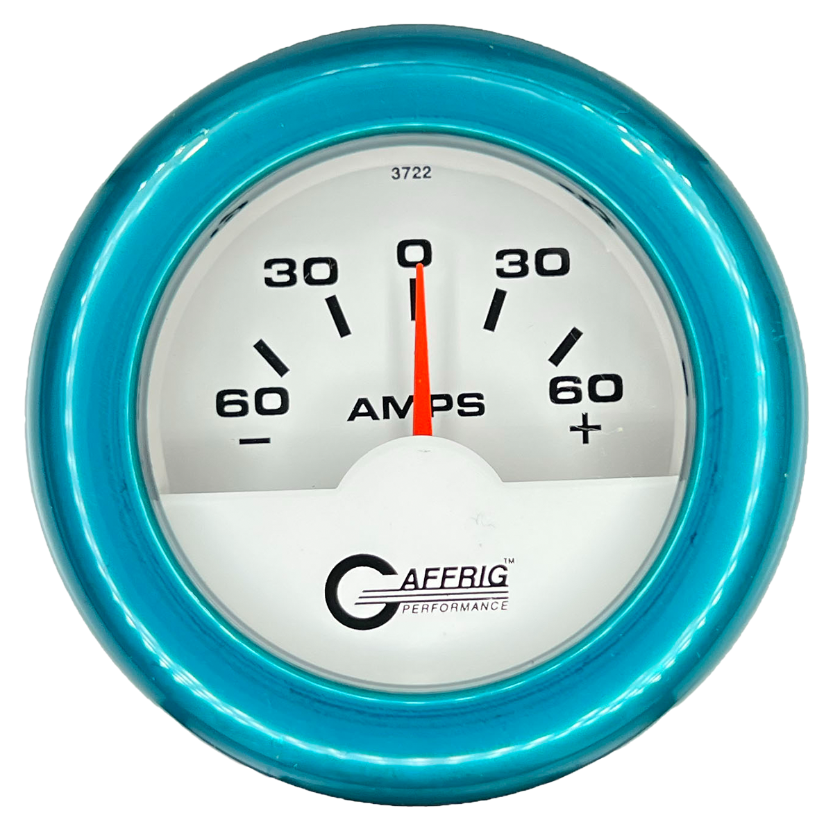 #5500 2 INCH ELECTRIC AMMETER -60/+60 AMP White Teal / Step