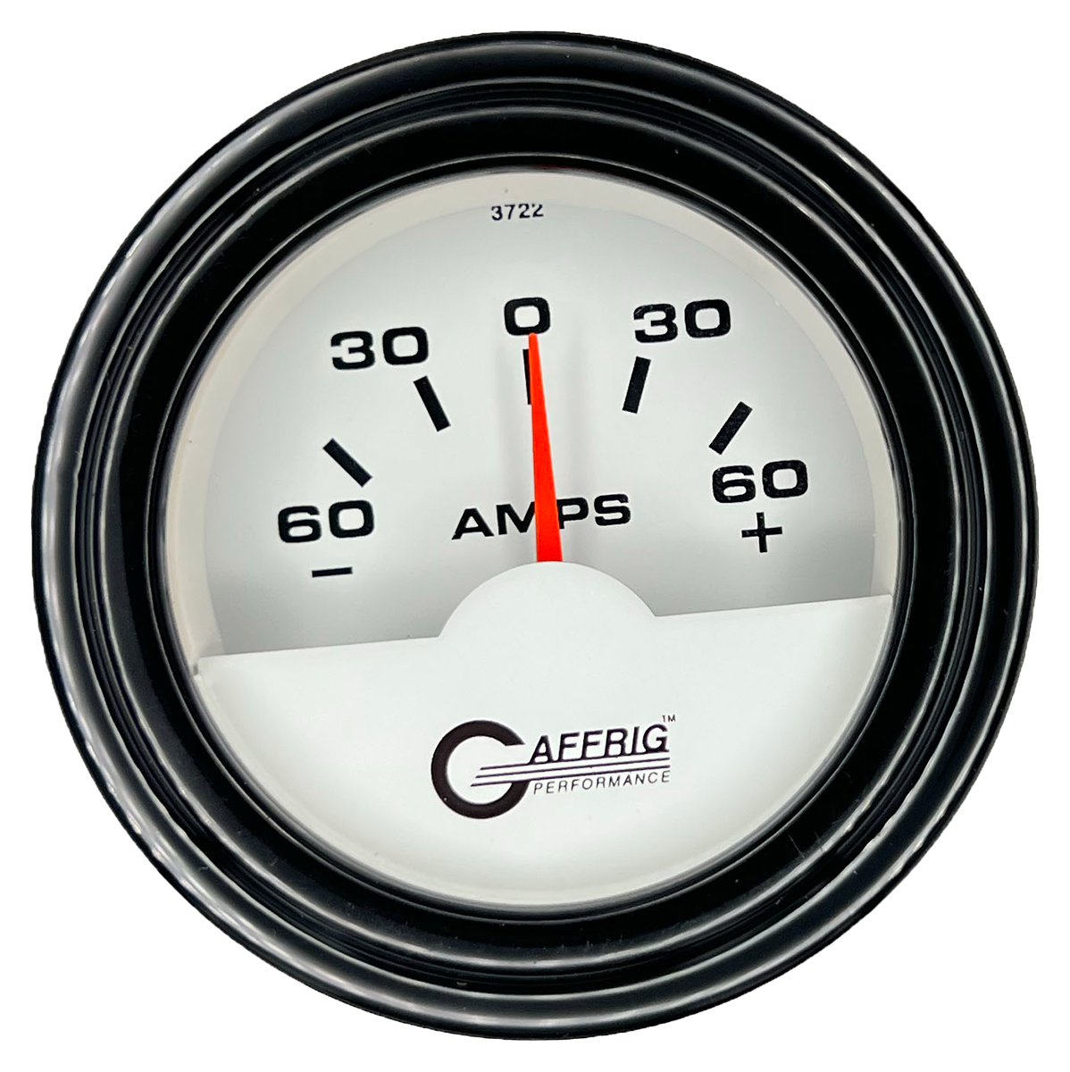 #5500 2 INCH ELECTRIC AMMETER -60/+60 AMP White Black / Step