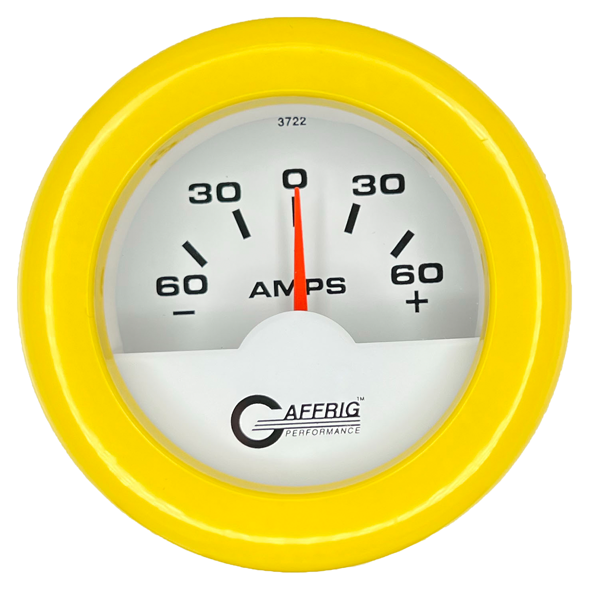 #5500 2 INCH ELECTRIC AMMETER -60/+60 AMP White Yellow / Step