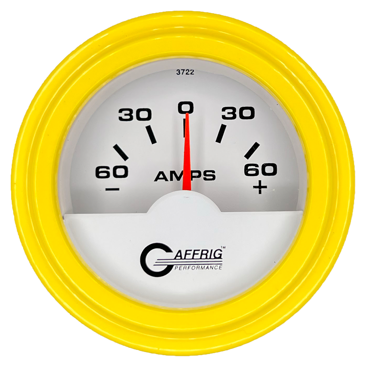 #5500 2 INCH ELECTRIC AMMETER -60/+60 AMP White Yellow / Step