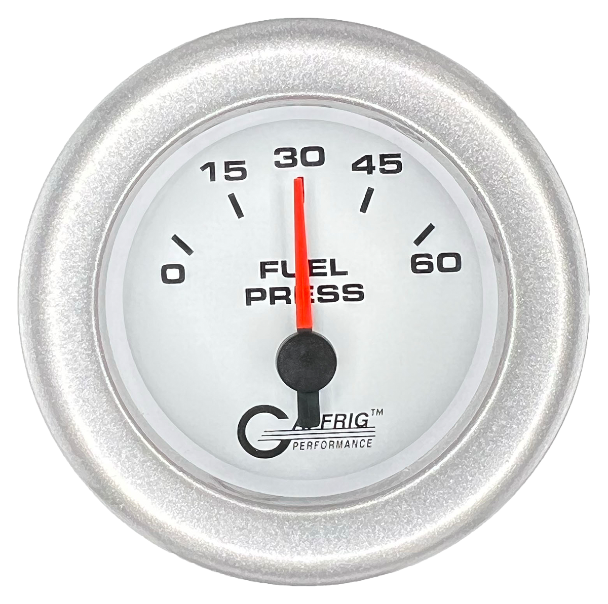 #5508 2 INCH ELECTRIC FUEL PRESS. 0-60 PSI White Platinum / Step