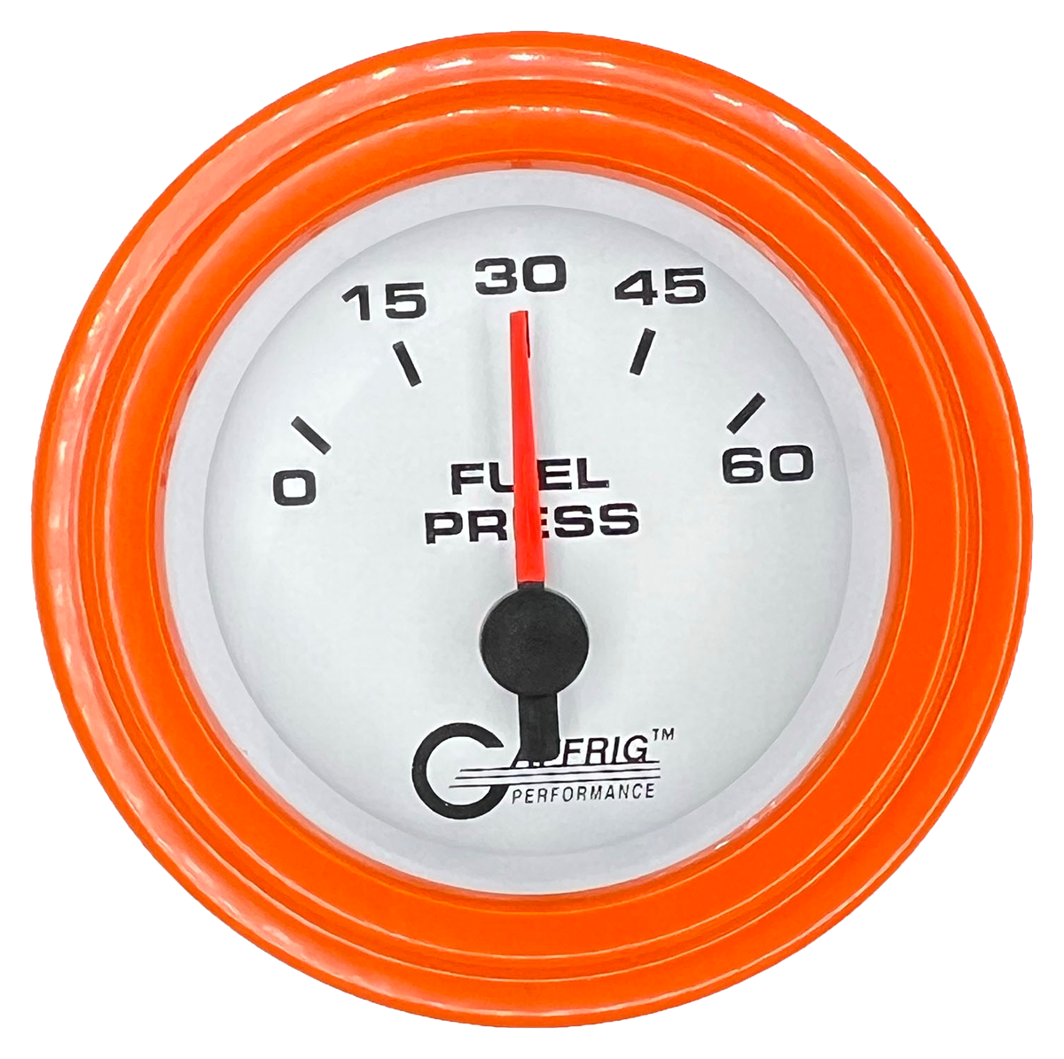 #5508 2 INCH ELECTRIC FUEL PRESS. 0-60 PSI White Orange / Step