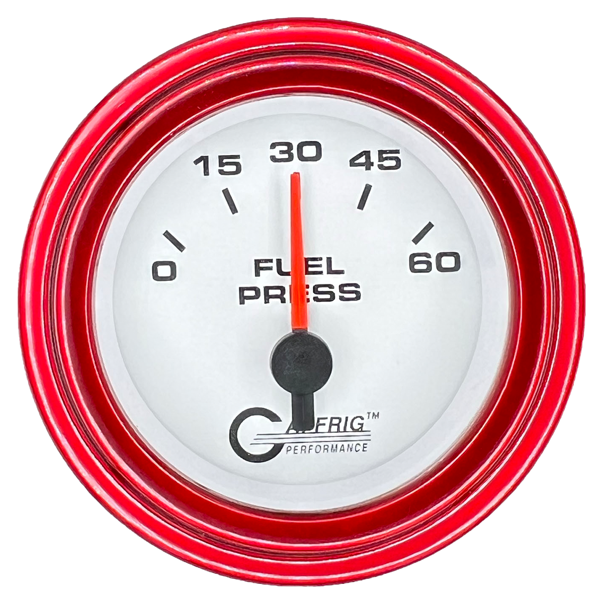 #5508 2 INCH ELECTRIC FUEL PRESS. 0-60 PSI White Red / Step