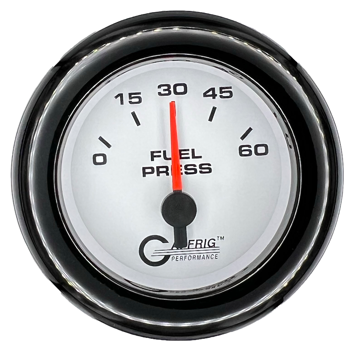 #5508 2 INCH ELECTRIC FUEL PRESS. 0-60 PSI White Black / Step