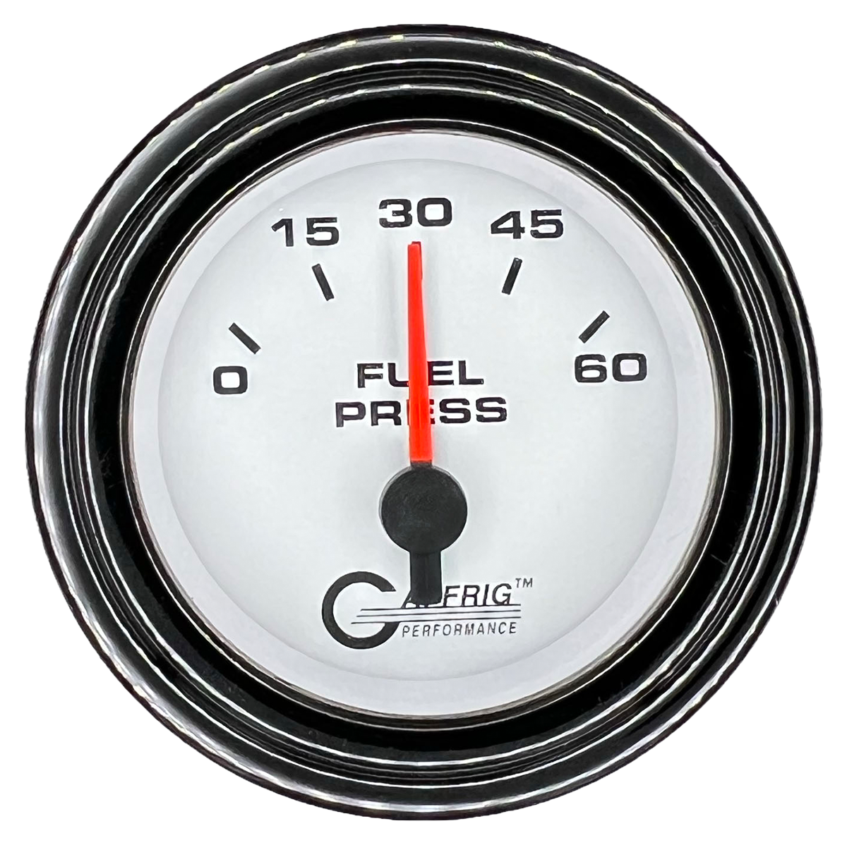 #5508 2 INCH ELECTRIC FUEL PRESS. 0-60 PSI White Black / Step