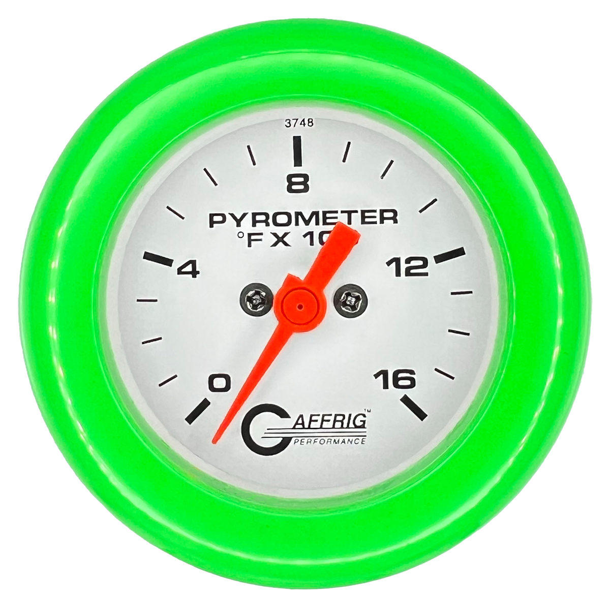 #5524 2 INCH ELECTRIC PYROMETER 0-1600 F White Lime Green / Step