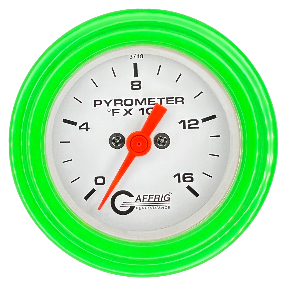 #5524 2 INCH ELECTRIC PYROMETER 0-1600 F White Lime Green / Step