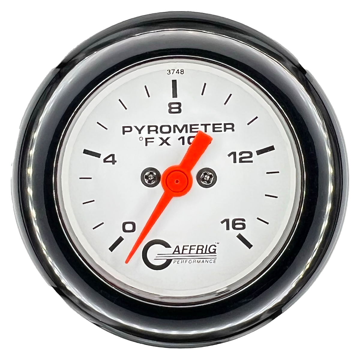 #5524 2 INCH ELECTRIC PYROMETER 0-1600 F White Black / Step
