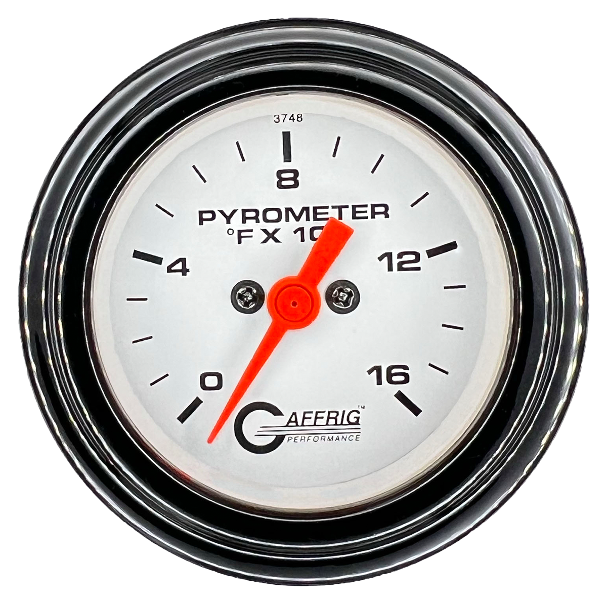 #5524 2 INCH ELECTRIC PYROMETER 0-1600 F White Black / Step