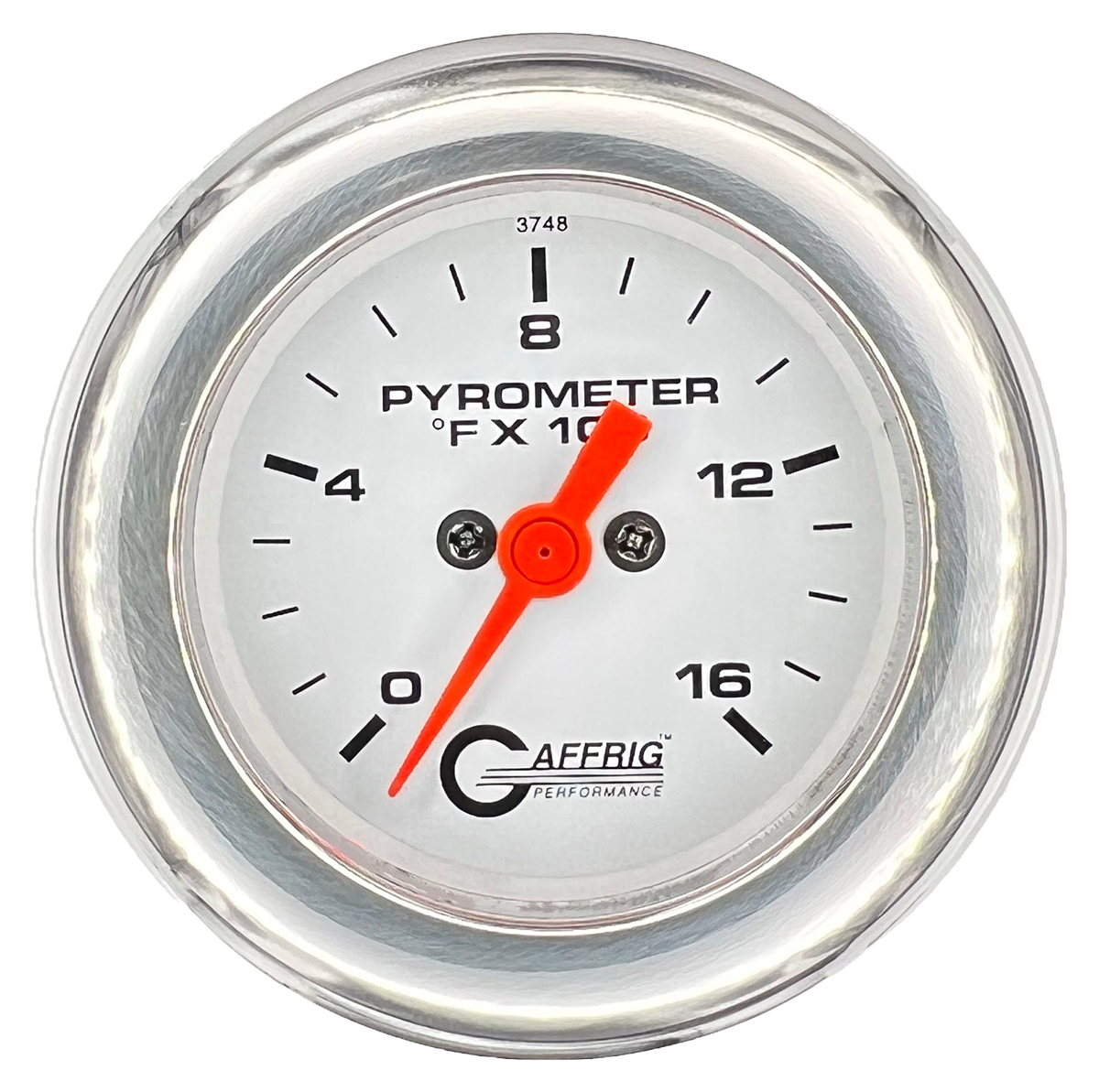 #5524 2 INCH ELECTRIC PYROMETER 0-1600 F White Chrome / Step