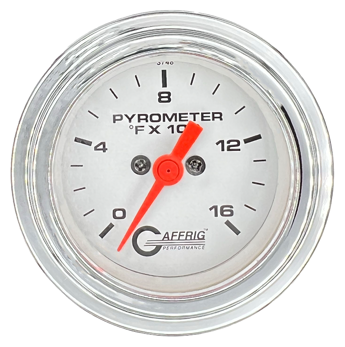 #5524 2 INCH ELECTRIC PYROMETER 0-1600 F White Chrome / Step