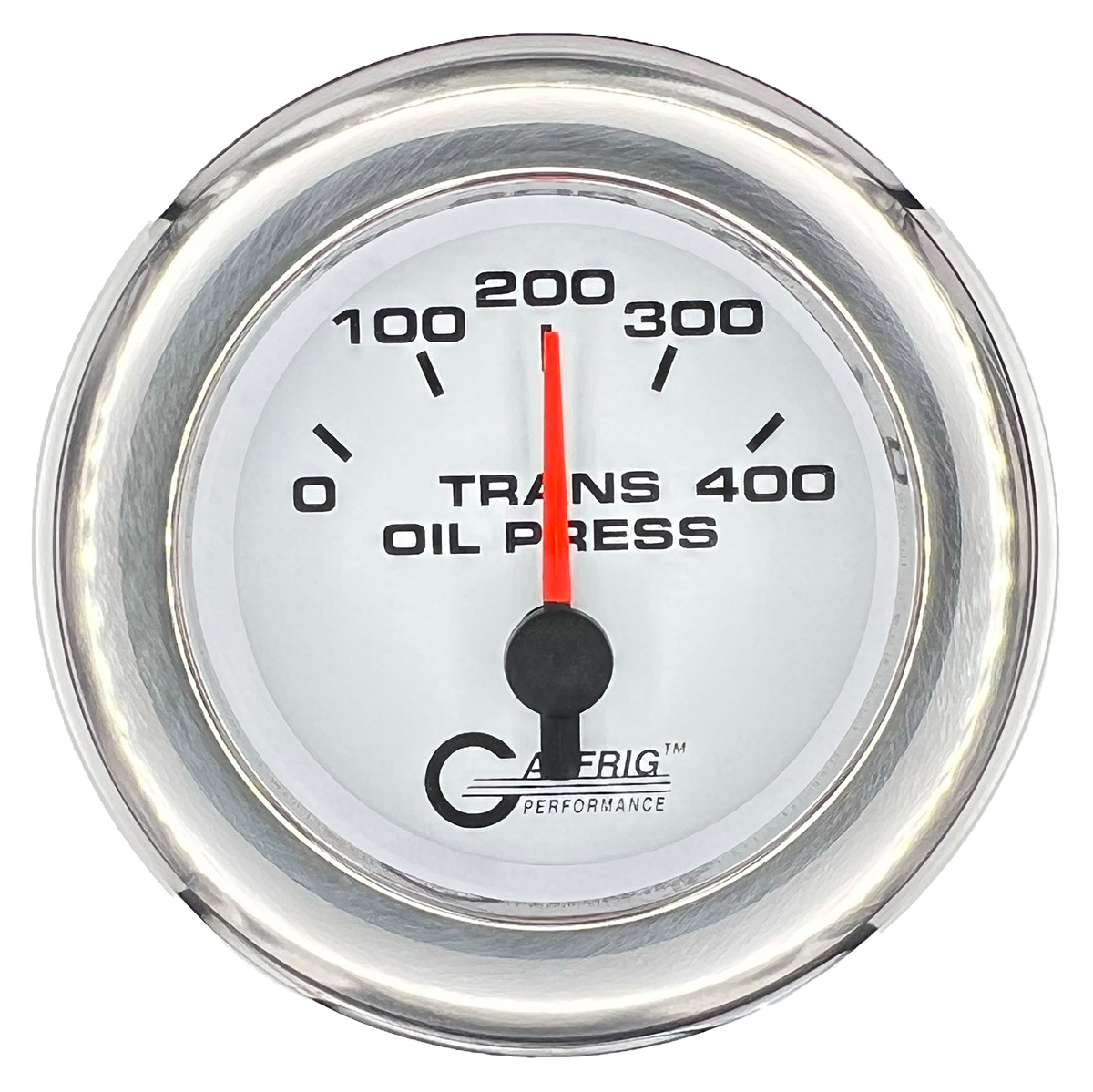 #5529 2 INCH ELECTRIC TRANS. PRESSURE 0-400 PSI White Chrome / Step