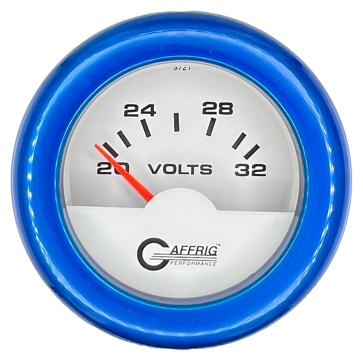 #5536 2 INCH ELECTRIC VOLTMETER 16-32 VOLT White Blue / Step