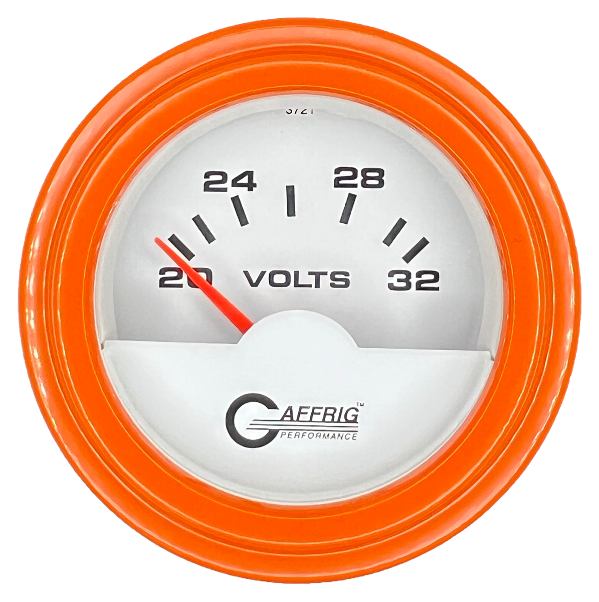 #5536 2 INCH ELECTRIC VOLTMETER 16-32 VOLT White Orange / Step