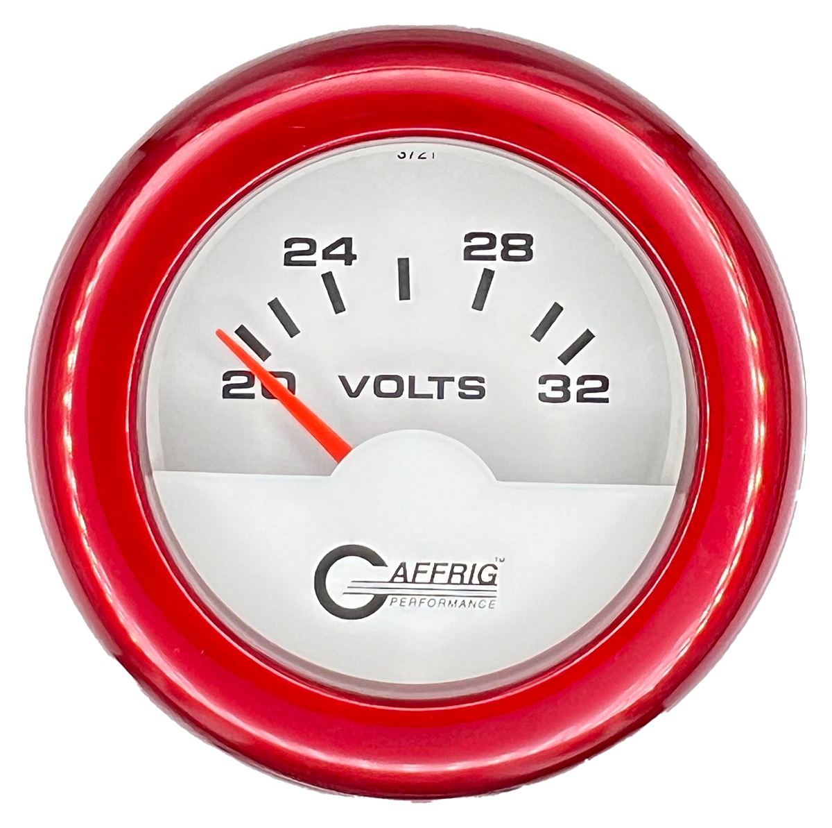 #5536 2 INCH ELECTRIC VOLTMETER 16-32 VOLT White Red / Step