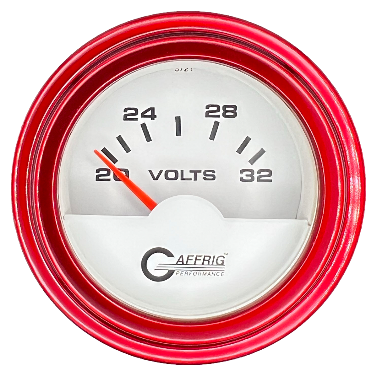 #5536 2 INCH ELECTRIC VOLTMETER 16-32 VOLT White Red / Step