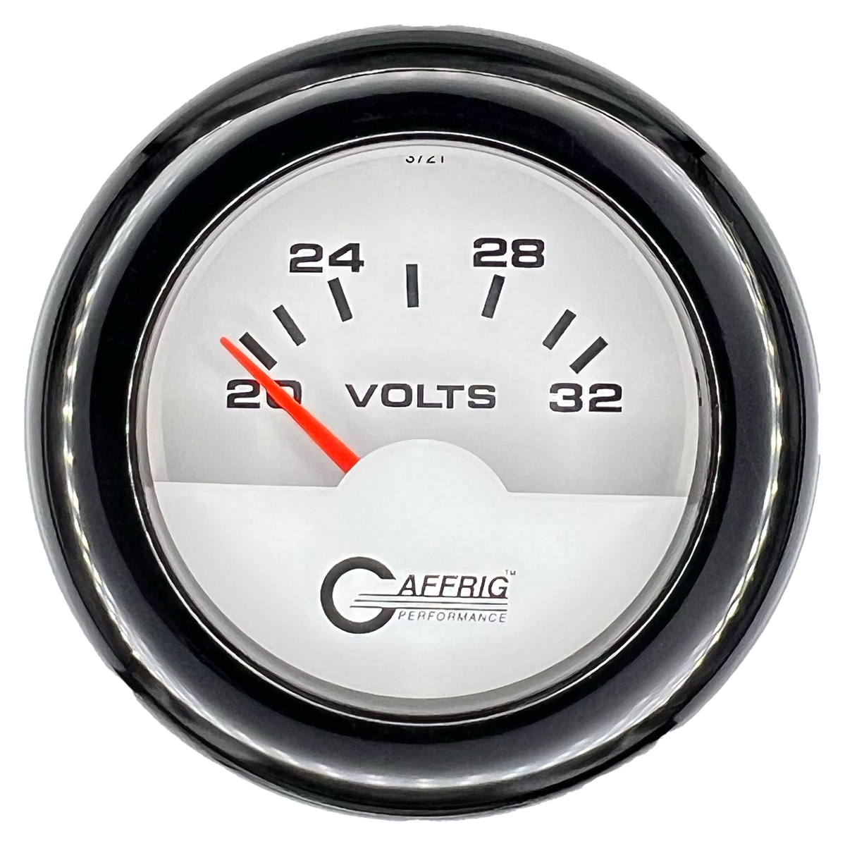 #5536 2 INCH ELECTRIC VOLTMETER 16-32 VOLT White Black / Step
