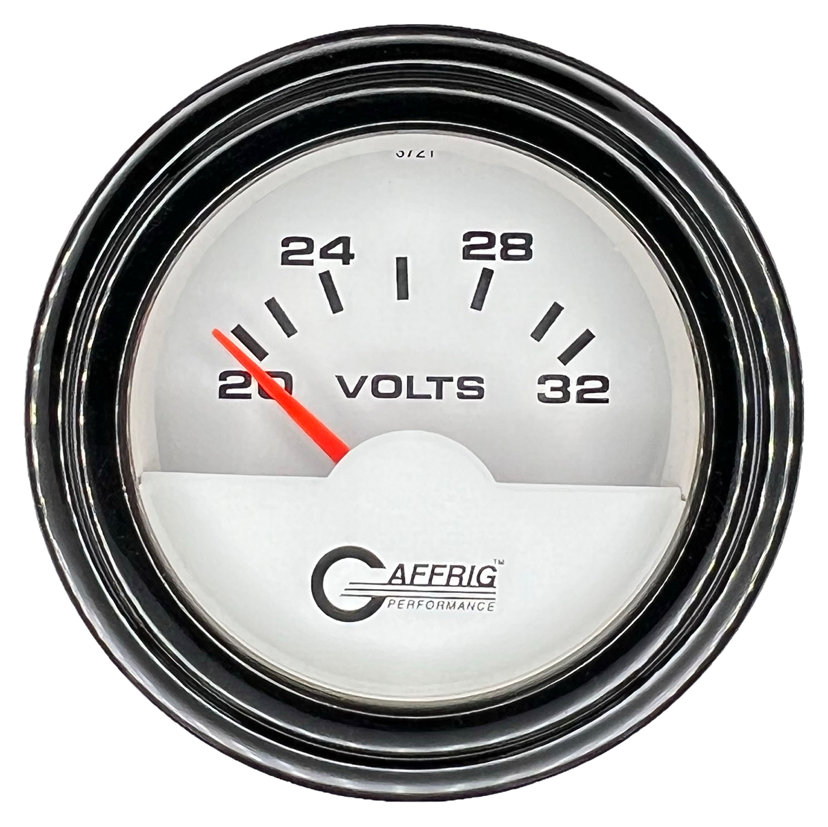 #5536 2 INCH ELECTRIC VOLTMETER 16-32 VOLT White Black / Step