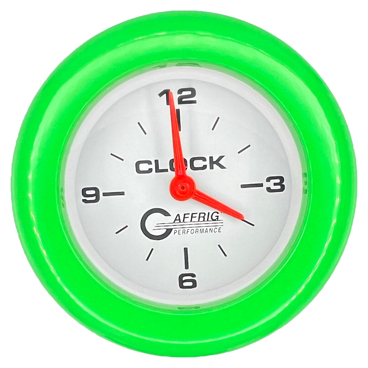 #5554 2 INCH ELECTRIC CLOCK WHITE Lime Green / Step
