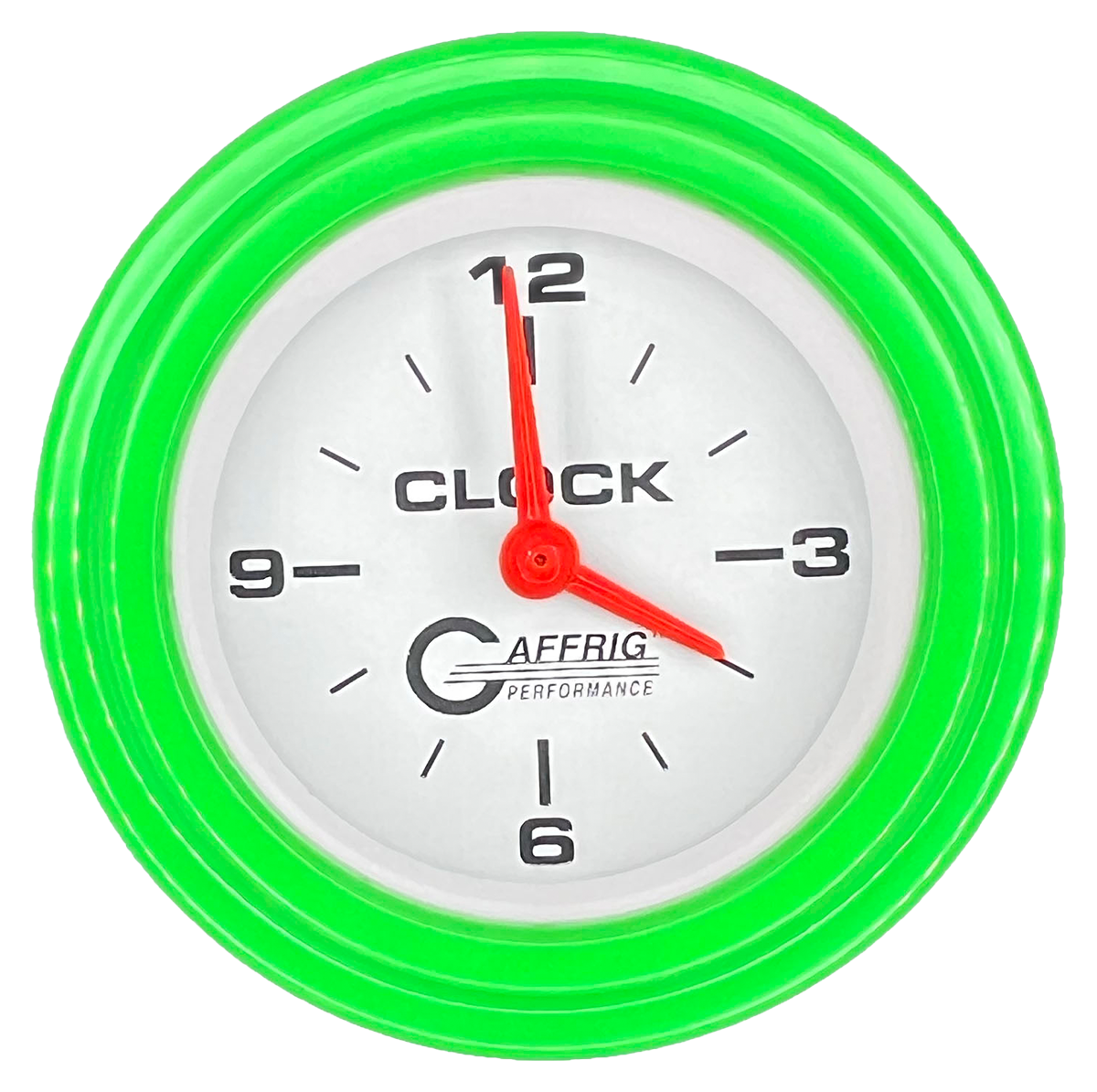 #5554 2 INCH ELECTRIC CLOCK WHITE Lime Green / Step