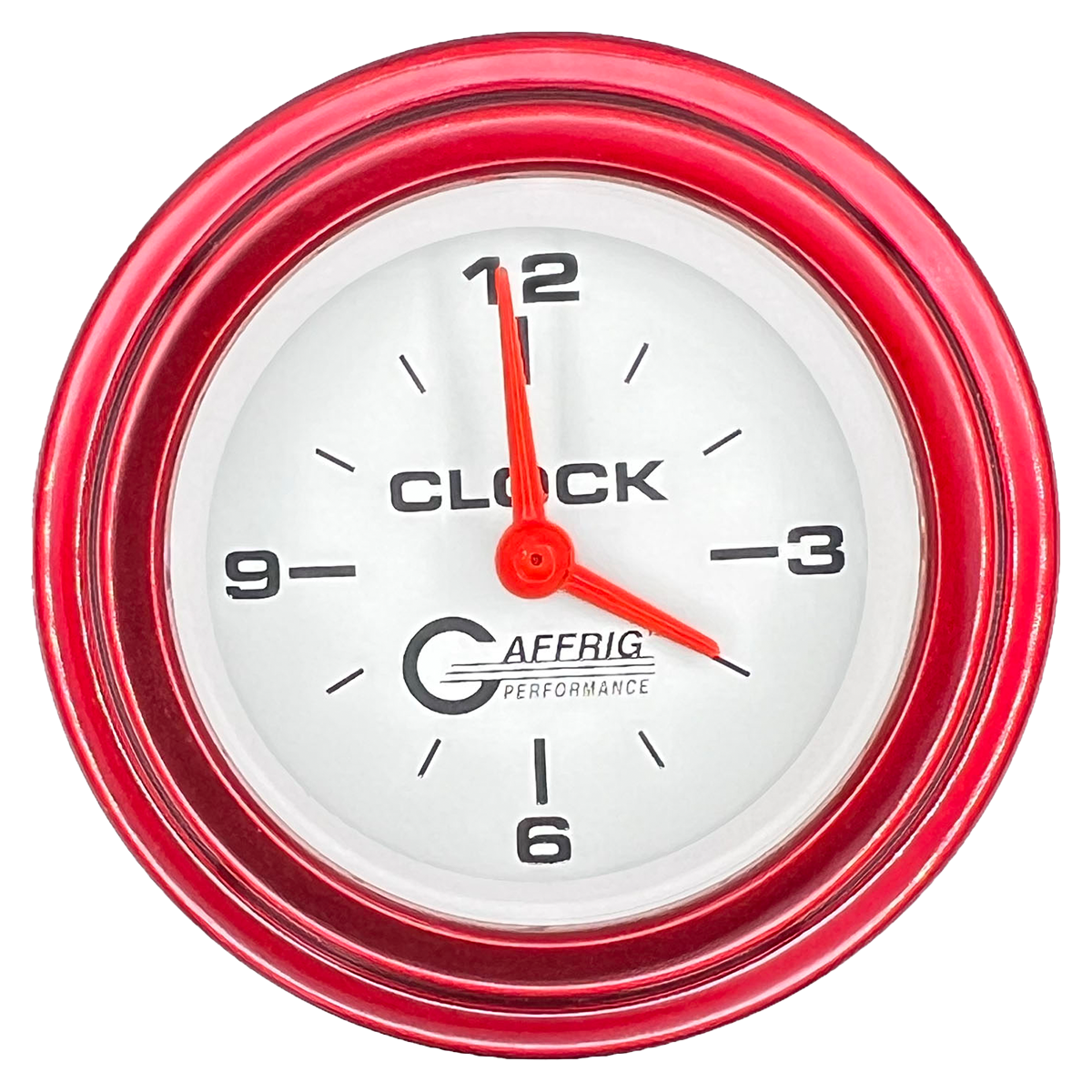 #5554 2 INCH ELECTRIC CLOCK WHITE Red / Step