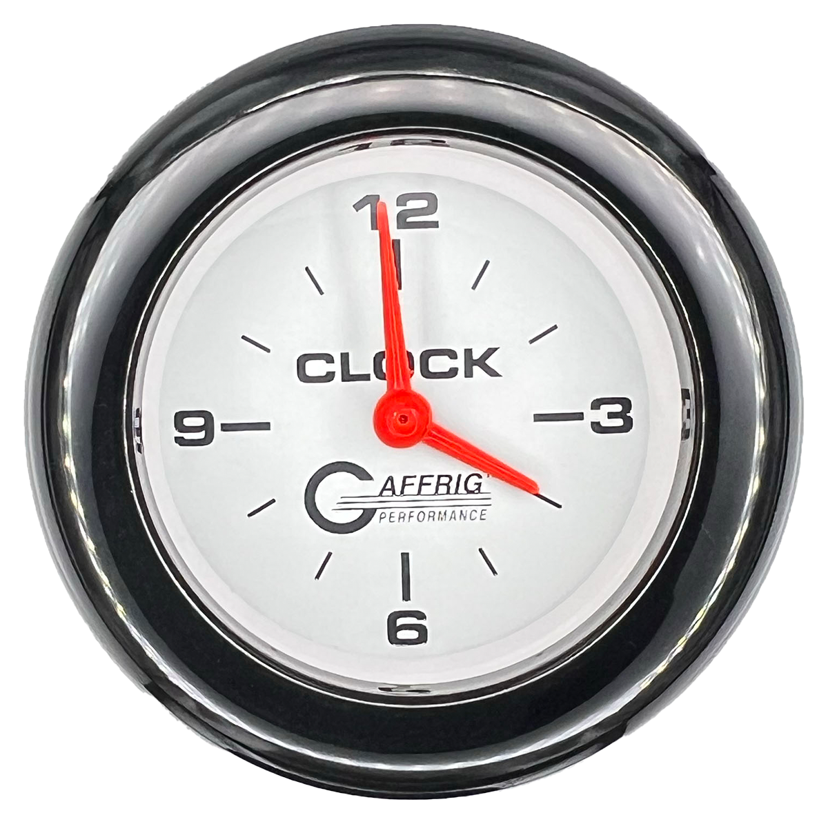 #5554 2 INCH ELECTRIC CLOCK WHITE Black / Step