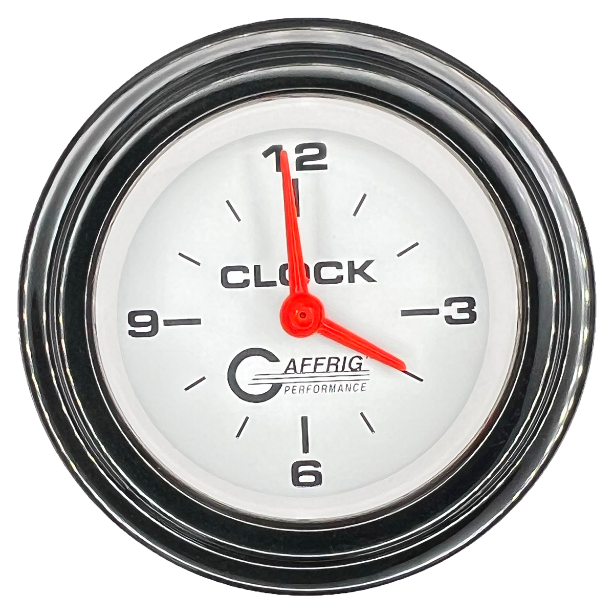 #5554 2 INCH ELECTRIC CLOCK WHITE Black / Step