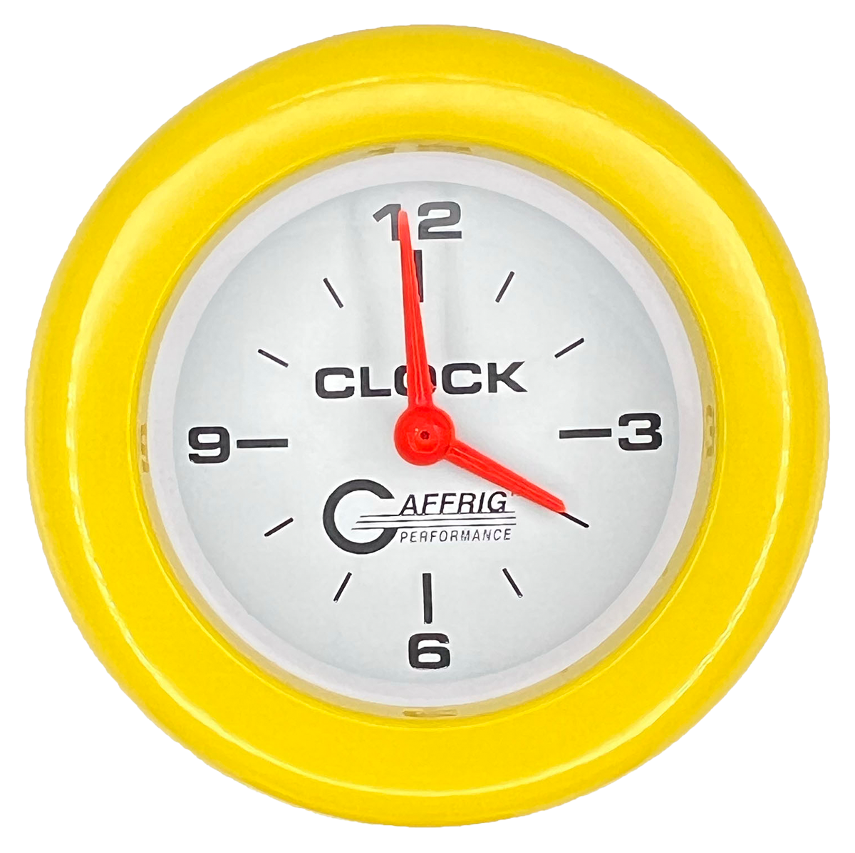 #5554 2 INCH ELECTRIC CLOCK WHITE Yellow / Step