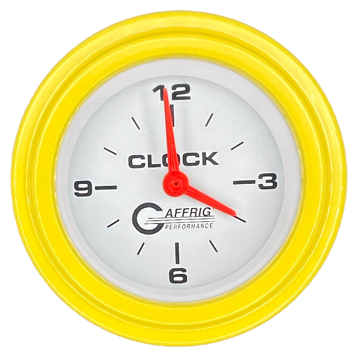 #5554 2 INCH ELECTRIC CLOCK WHITE Yellow / Step