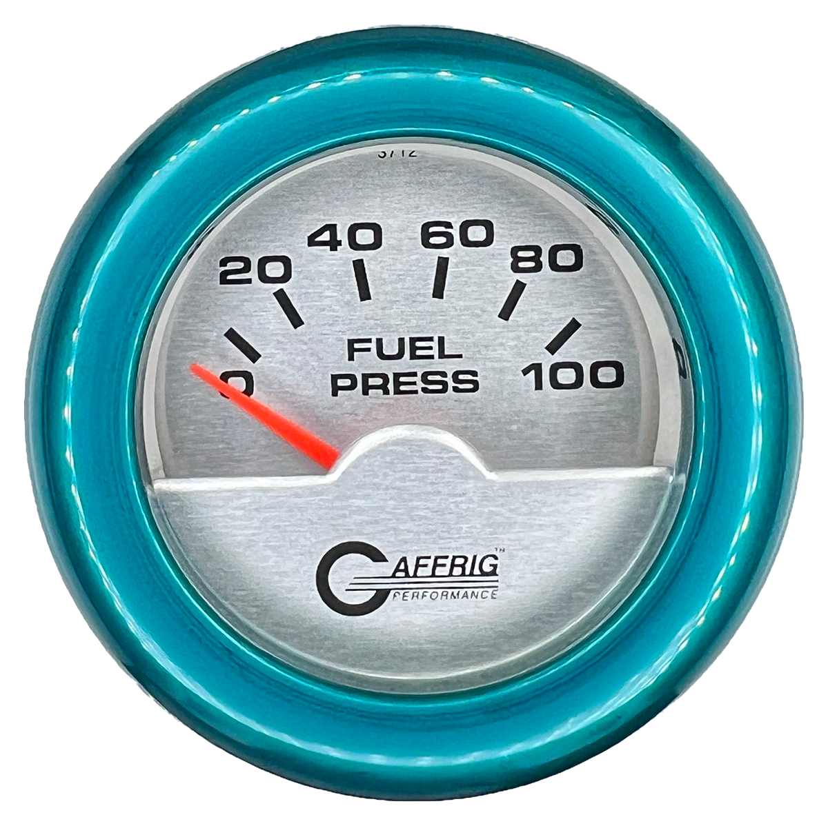 #5804 2 INCH ELECTRIC FUEL PRESS. 0-100 PSI PLATINUM Teal / Step