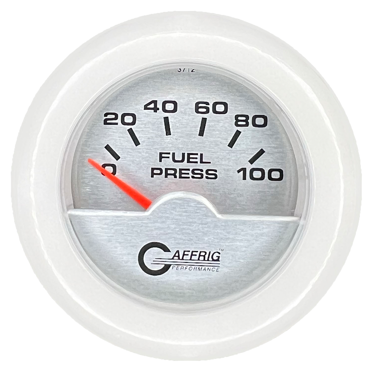 #5804 2 INCH ELECTRIC FUEL PRESS. 0-100 PSI PLATINUM White / Step