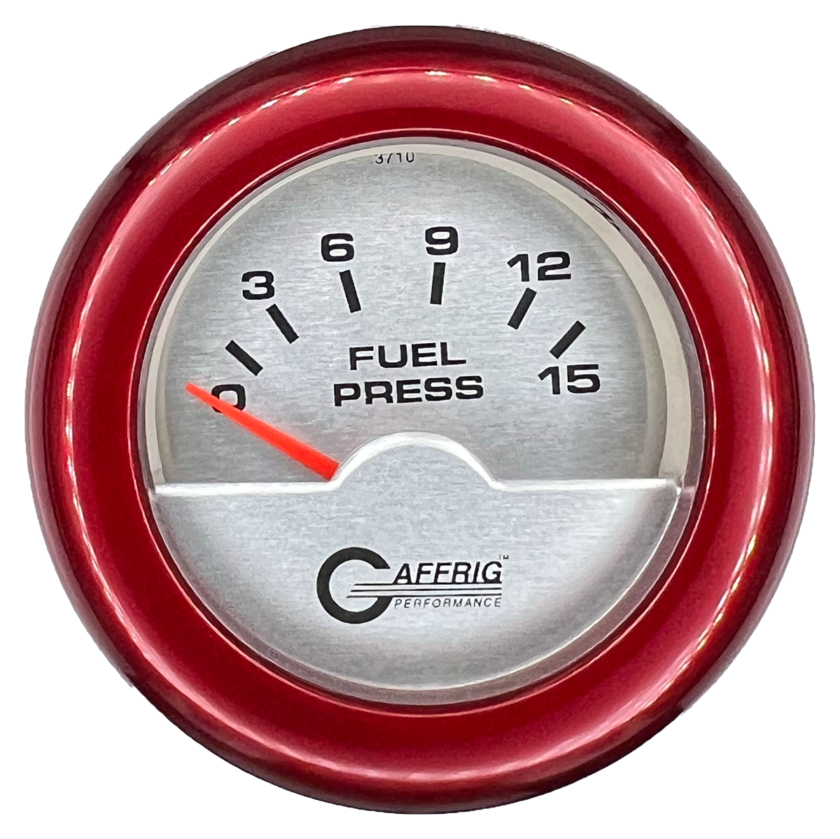 #5806 2 INCH ELECTRIC FUEL PRESS. 0-15 PSI PLATINUM Red / Step