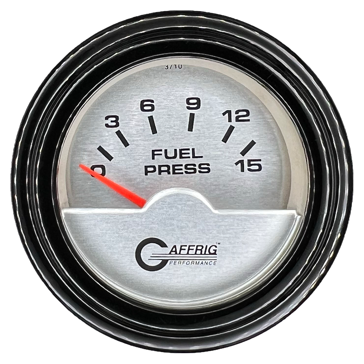 #5806 2 INCH ELECTRIC FUEL PRESS. 0-15 PSI PLATINUM Black / Step