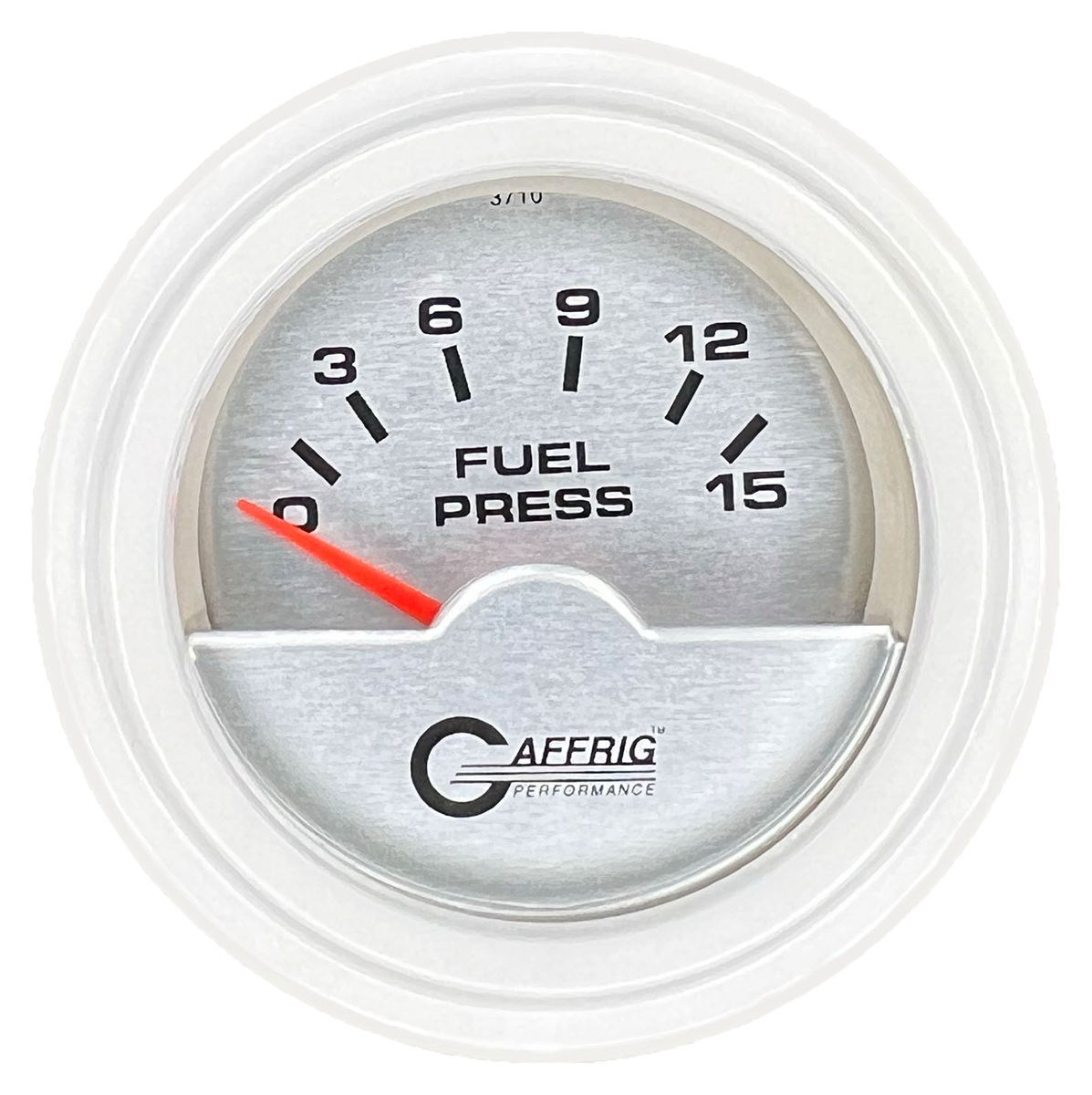 #5806 2 INCH ELECTRIC FUEL PRESS. 0-15 PSI PLATINUM White / Step