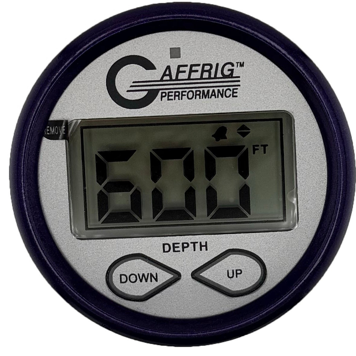 GAFFRIG PART #5807 2 INCH HIGH PERFORMANCE DIGITAL DEPTH SOUNDER MARINE BOAT GAUGE KIT-PLATINUM- W/ALARM AIR & WATER TEMP. AND TRANSDUCER