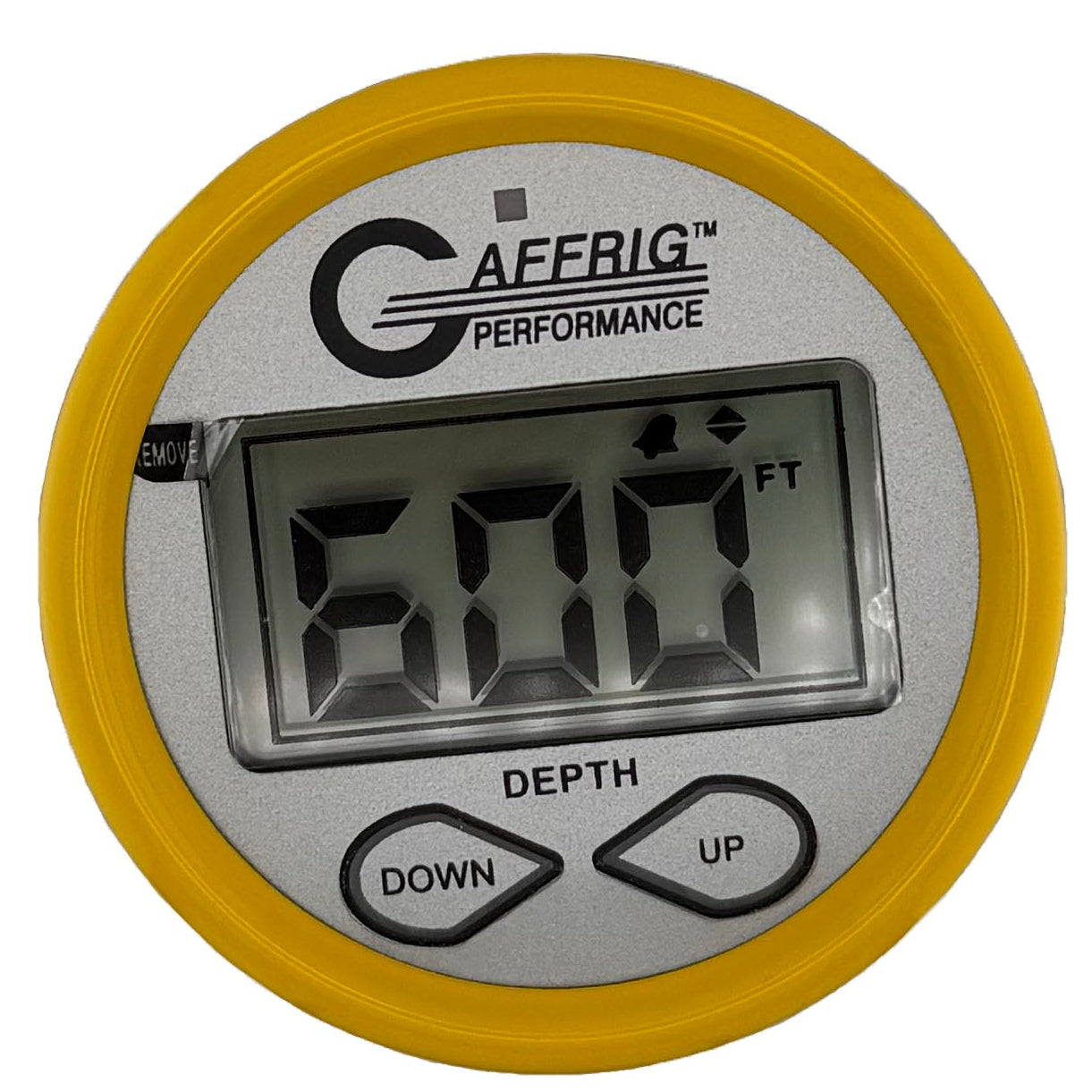 GAFFRIG PART #5807 2 INCH HIGH PERFORMANCE DIGITAL DEPTH SOUNDER MARINE BOAT GAUGE KIT-PLATINUM- W/ALARM AIR & WATER TEMP. AND TRANSDUCER