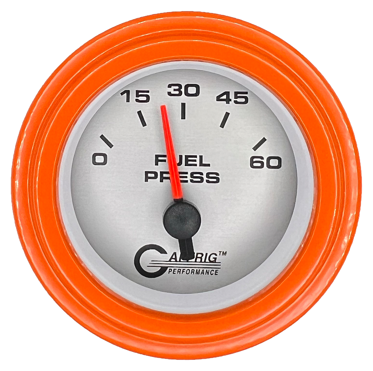 #5808 2 INCH ELECTRIC FUEL PRESS. 0-60 PSI PLATINUM Orange / Step