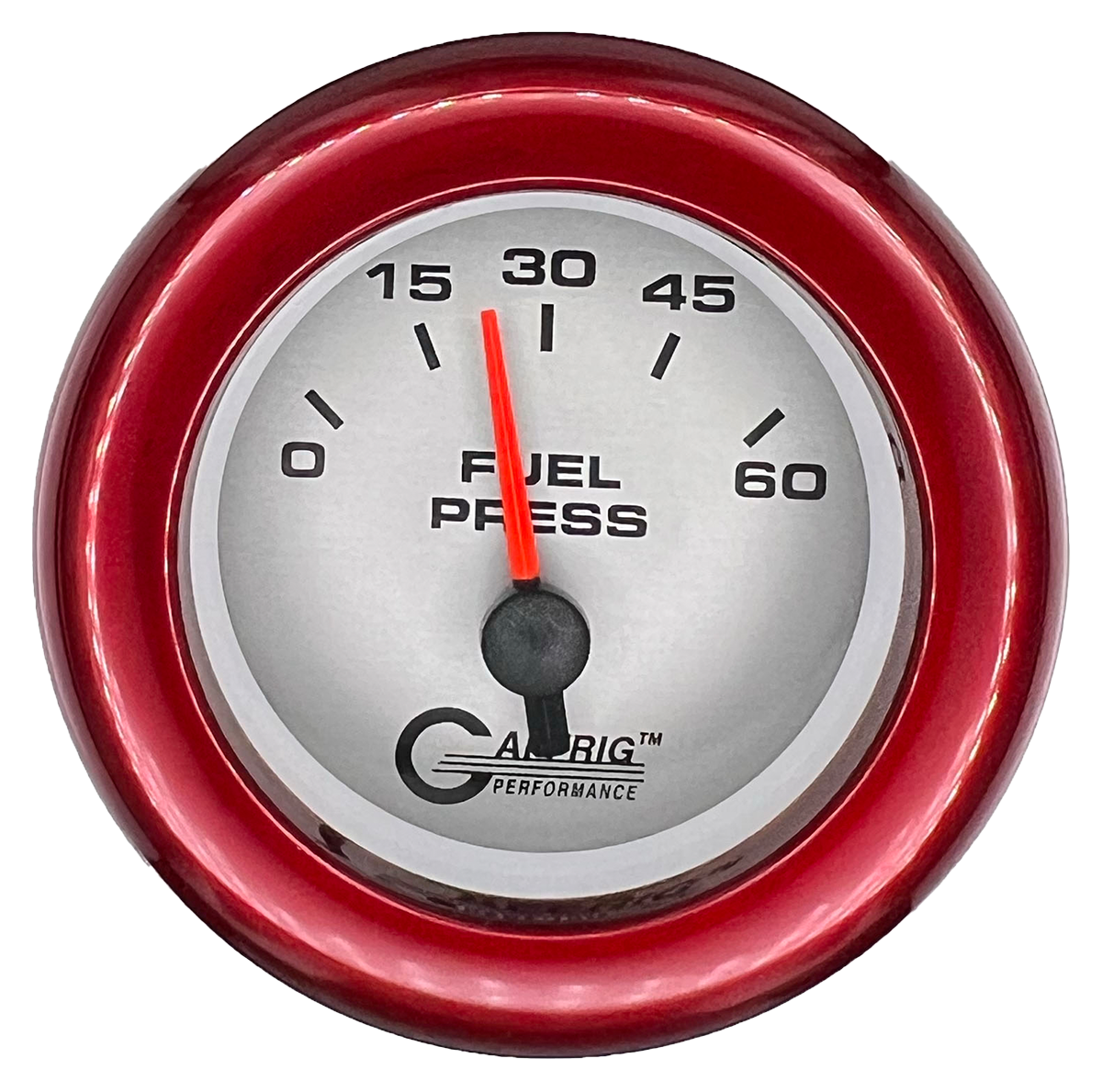 #5808 2 INCH ELECTRIC FUEL PRESS. 0-60 PSI PLATINUM Red / Step