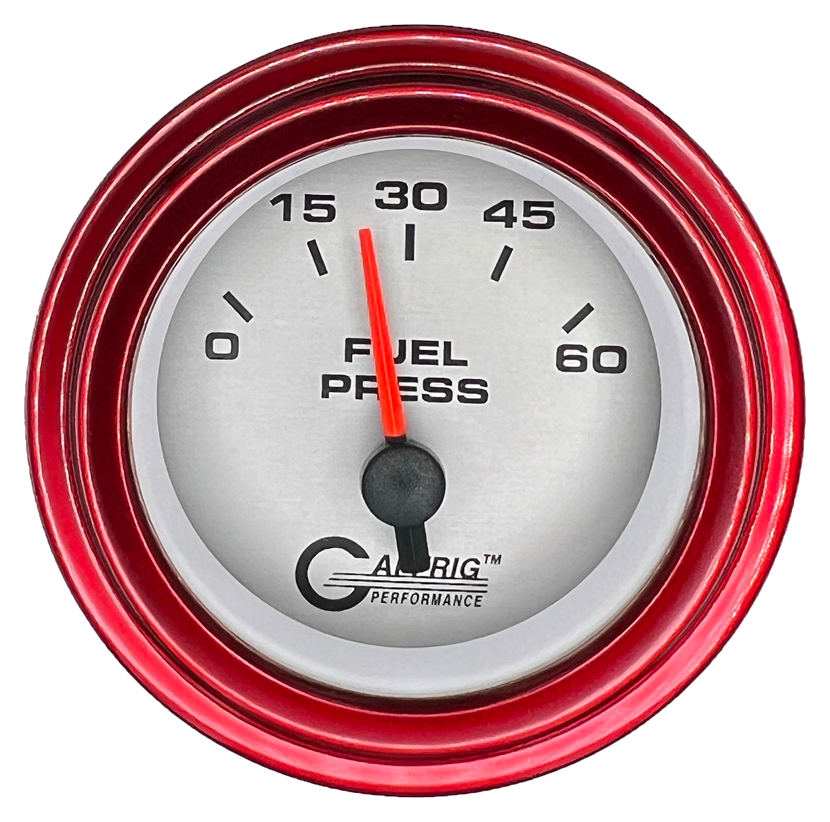 #5808 2 INCH ELECTRIC FUEL PRESS. 0-60 PSI PLATINUM Red / Step