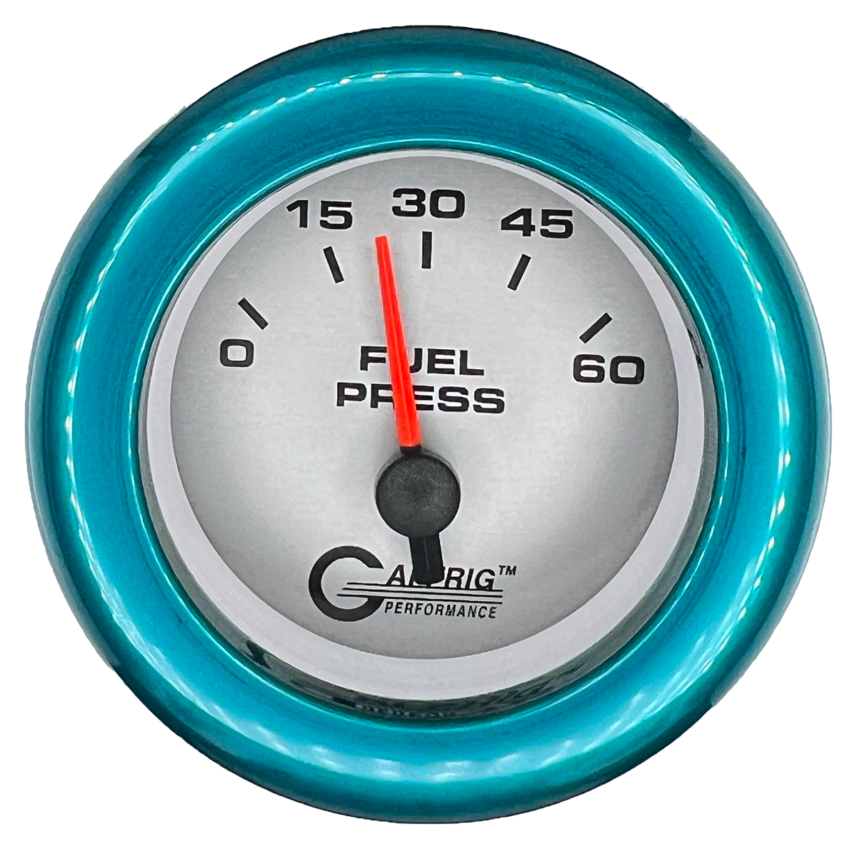 #5808 2 INCH ELECTRIC FUEL PRESS. 0-60 PSI PLATINUM Teal / Step